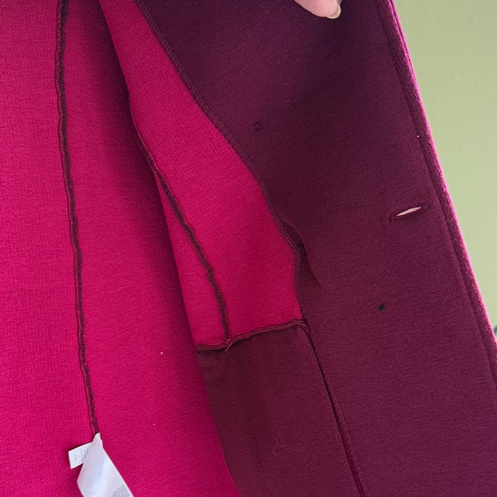 Chicos  Double-Breasted Burgundy Blazer size S - Picture 3 of 8